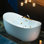 Baignoire de trempage 72 "x 35,4" avec jets d'eau et bulles d'air avec remplissage de baignoire