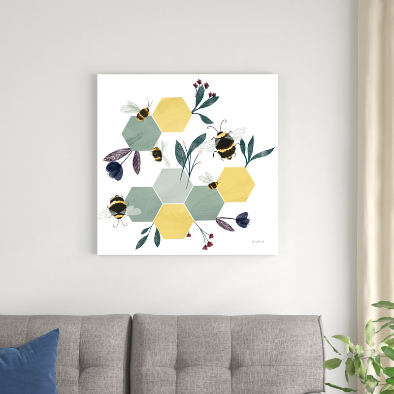 Abeilles IV, H 30 po x l 30 po x P 1,25 po
