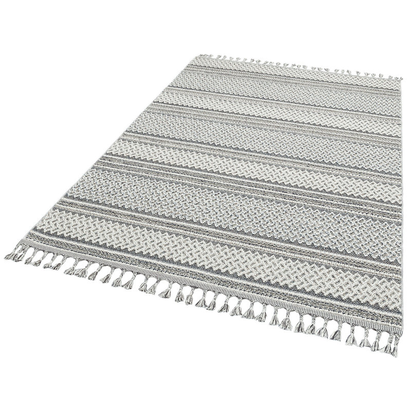 Tapis gris / ivoire Castaneda, Rectangle 2'7" x 4'11"