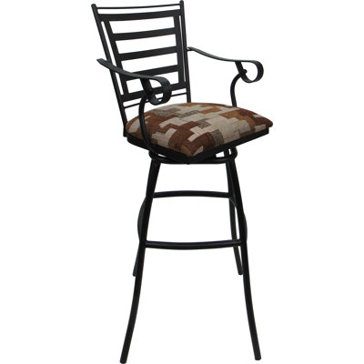 Tabouret de bar intérieur extérieur 30 po avec accoudoirs