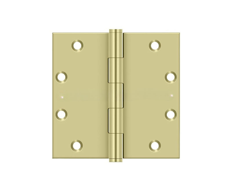 30'' x 30'' Brass Butt Bearing Hinge, Unlacquered Bright Brass