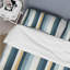 Ensemble de housse de couette bleu et blanc à rayures fines-1287515629