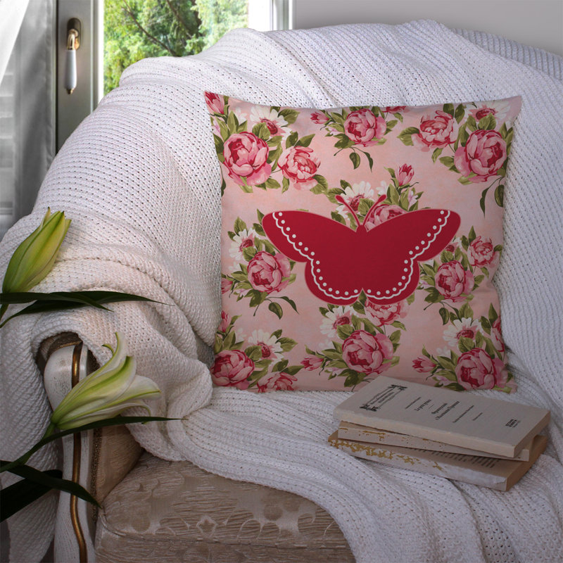 Coussin Butterfly Shabby Elegance, Rose