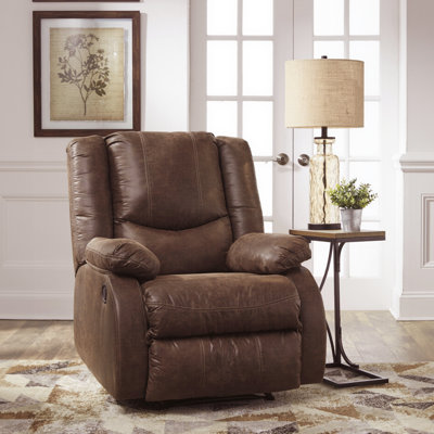 Pennside 33" Wide Faux Leather Manual Zero Clearance Standard Recliner by Lark Manor