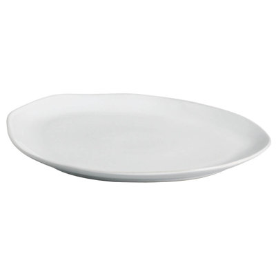 Oval Dinner Plate Stoneware 12.2" New White