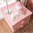 Wooden 2 Drawers Nightstand In Pink Finish
