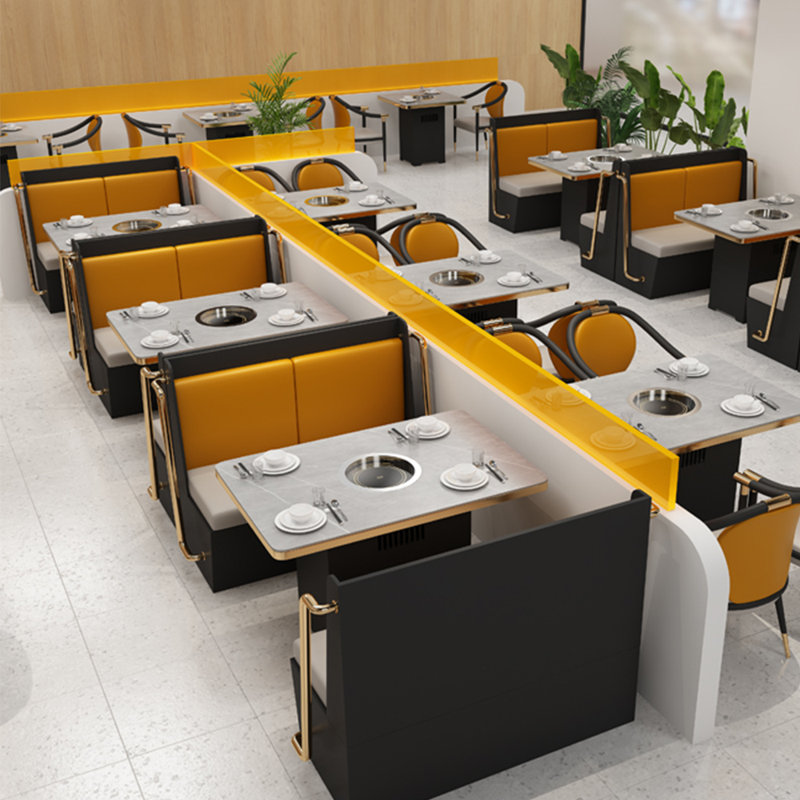 Banquette en similicuir restaurant Bar Cafe