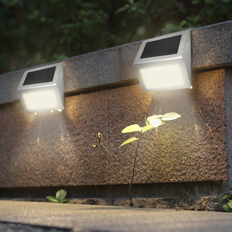 Marchepied intégré en métal à énergie solaire à basse tension Stainlees