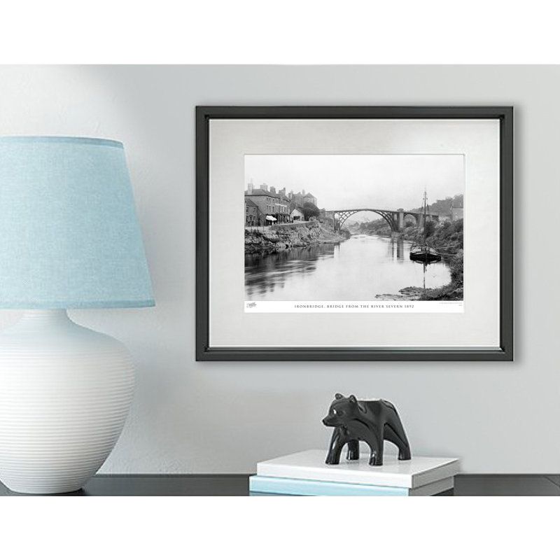 Ironbridge, Bridge From The River Severn 1892 by Francis Frith - Single Picture Frame Print, 45cm H x 60cm W x 2.3cm D