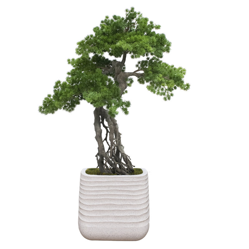Bonsaï artificiel 42,57 "en pot, Blanc