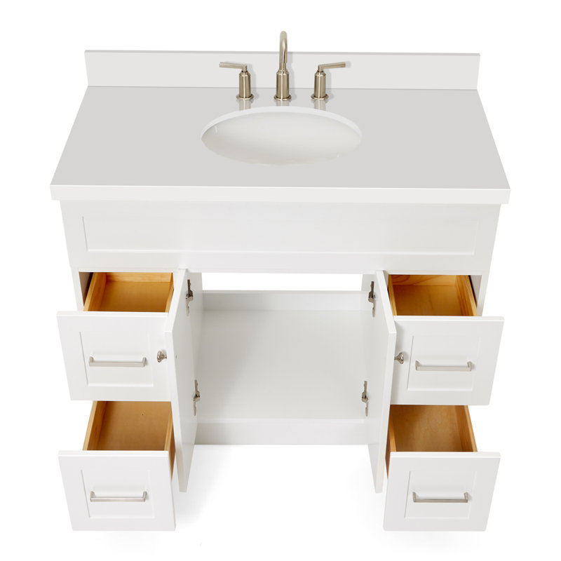 Ensemble de meuble-lavabo simple 43 po Abell, Blanc