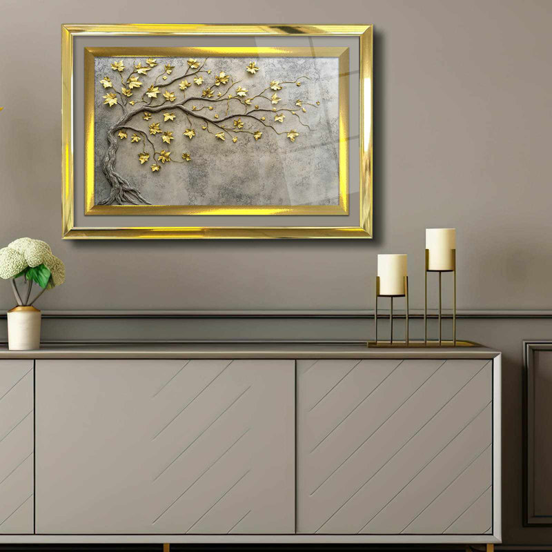 Elegant Decorative Framed Painting, 17.0 x 25.6 inches | 100% Acrylic Glass (Thickness: 0.04 inches) & Solid Wood Frame (Thickness: 1.0 inches) | Perfect Wall Art for Living Room, Bedroom & Office Decor