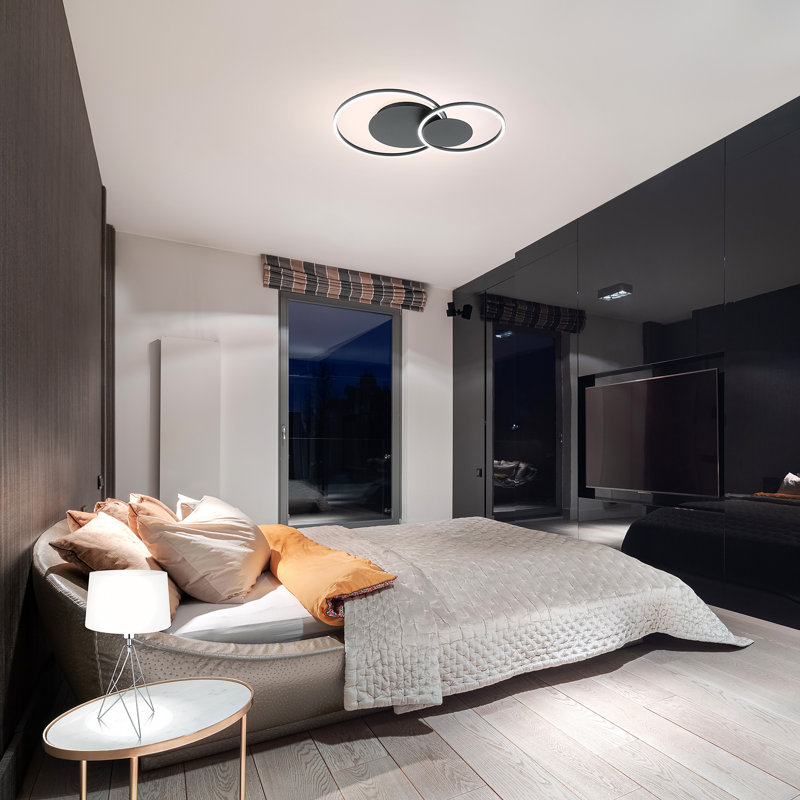 Plastic LED Flush Mount, Black