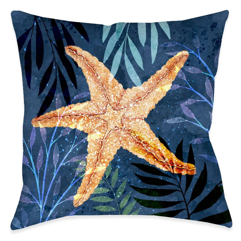 Coussin décoratif d'extérieur étoile de mer Coastal Friends