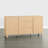 62'' Mid-Century Modern Curved Sideboard Buffet Cabinet with 3 Fluted Drawers and 2 Doors-117793388