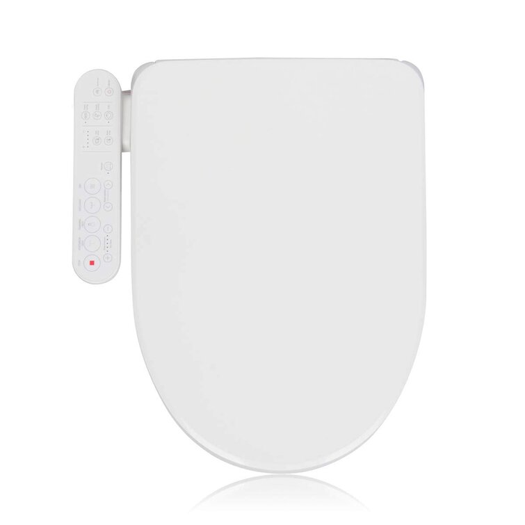 Bio Bidet SlimZero Bidet Toilet Seat in White, Elongated