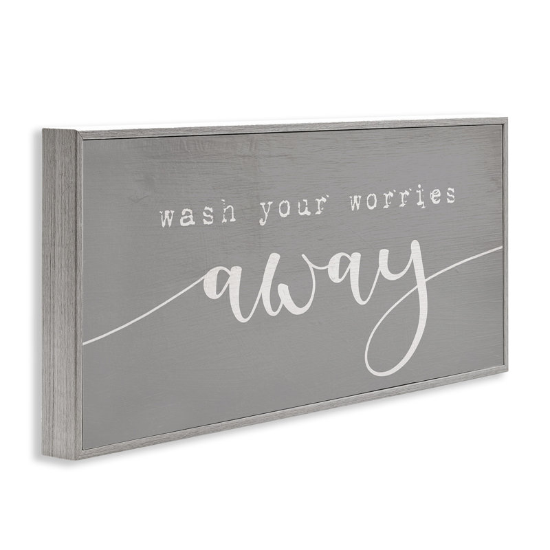 «Wash Your Worries Away» dans la salle de bain, Estampe numérique Farmhouse, H 10 po x l 24 po