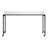 Wood Finish Multipurpose Over The Bed Desk With Adjustable Height, Metal Legs With Casters, Overbed Table 1Pc, Laptop Table For Bed, Breakfast Table-114223688
