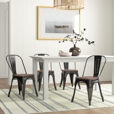 Augustine 17.7'' H Metal Stacking Side Chair