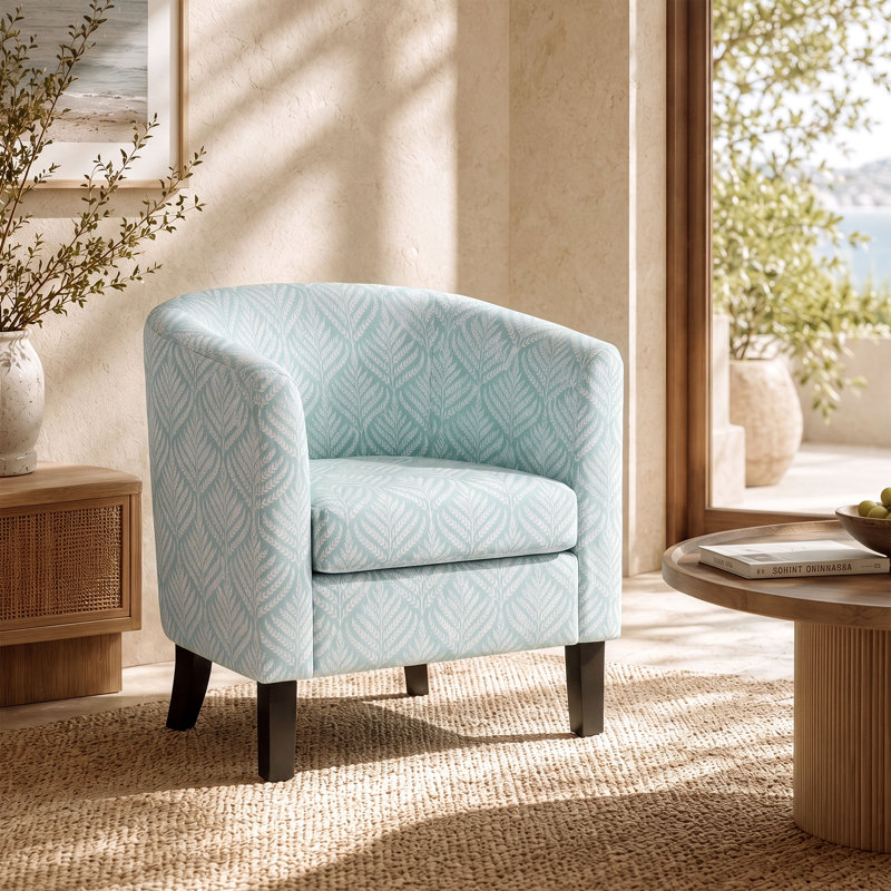 Fauteuil demi-tonneau Modern, Bleu fronde