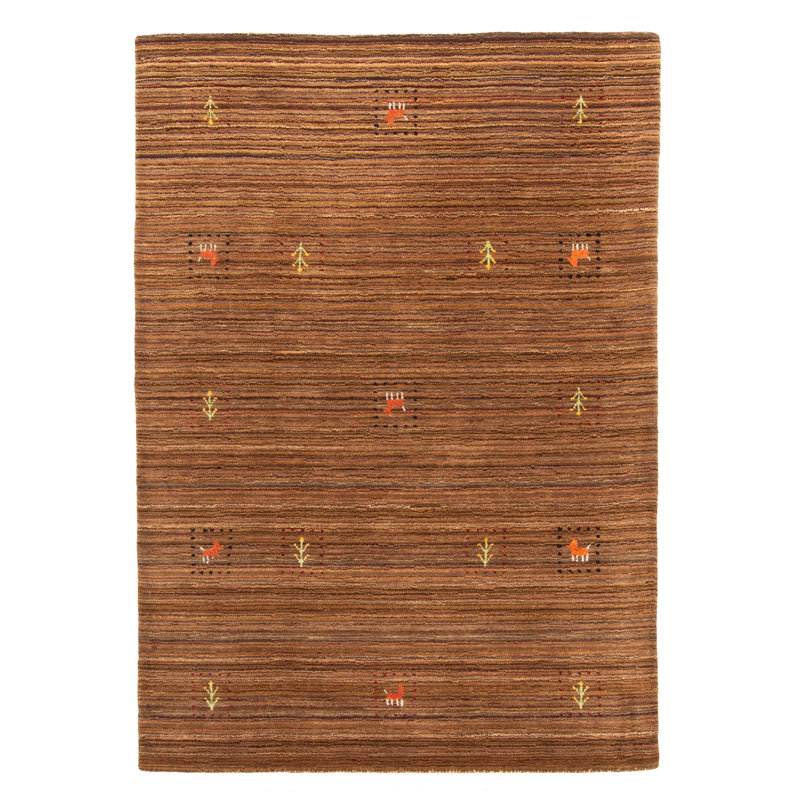 Kashkuli Gabbeh Brown Rug 3'11" x 5'8"
