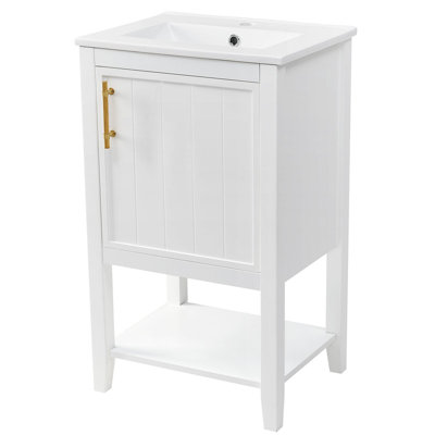 Rieko 20'' Single Bathroom Vanity with Ceramic Top