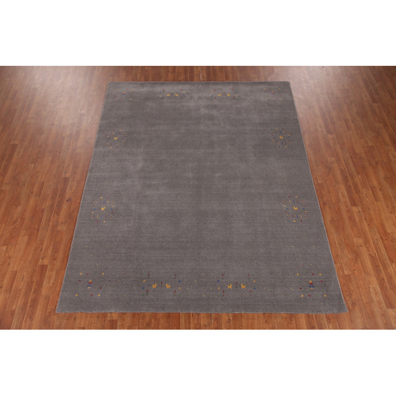 Tapis oriental tribal gris Gabbeh