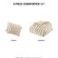 3 pièces d'édredon très grand en fausse fourrure taupe, devant luxueux en fourrure lisse, rembourrage pour plus de chaleur et de confort, housse de taie décorative superposée