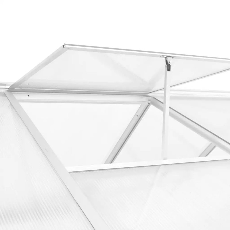 Greenhouse Aluminium 302 x 190 x 195 cm 11.19 m³, 6.2' W x 11.9' D