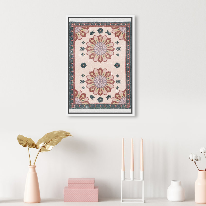 Midnight Damask Print by Oliver Gal, 16"H x 11"W, White Floater Frame