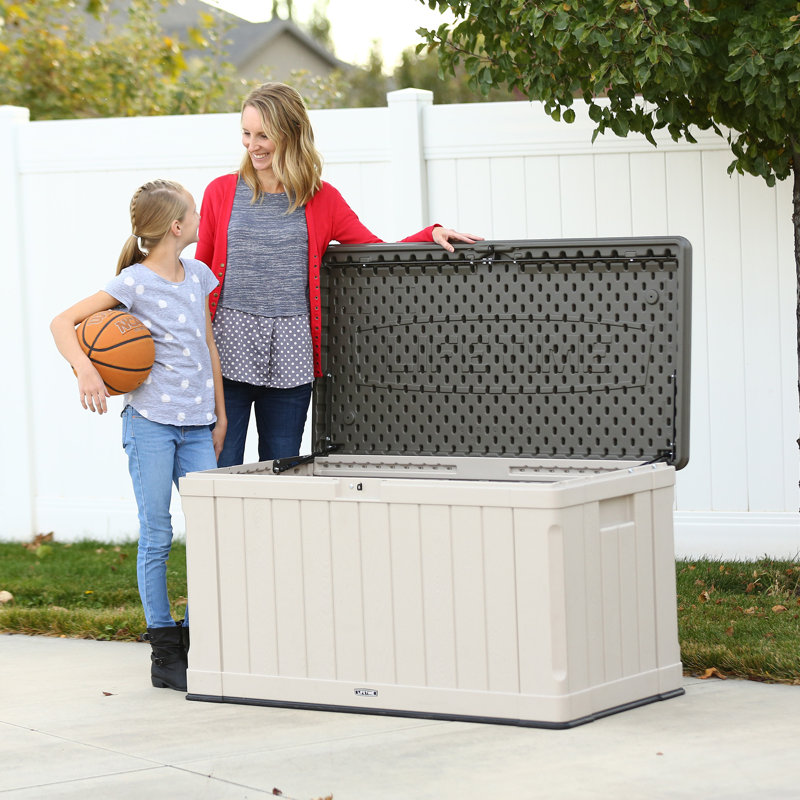 Heavy-Duty 435L Resin Storage Box, Desert Sand Tan