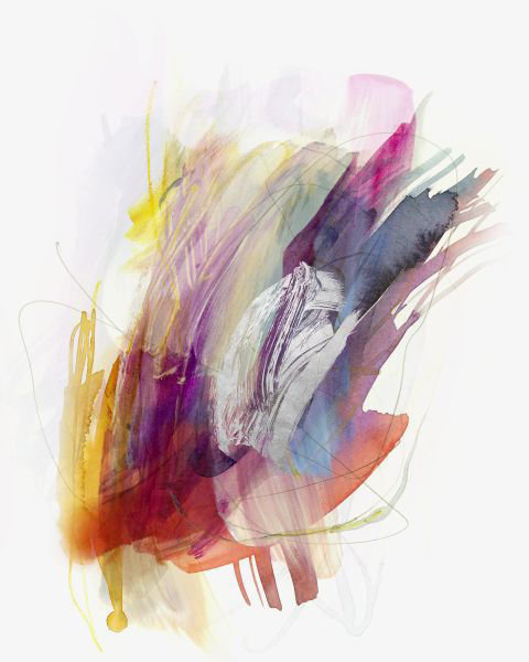 Hoping V Print by Emma McCartney, Gilded Silver, 50" H x 40" W x 1.5" D