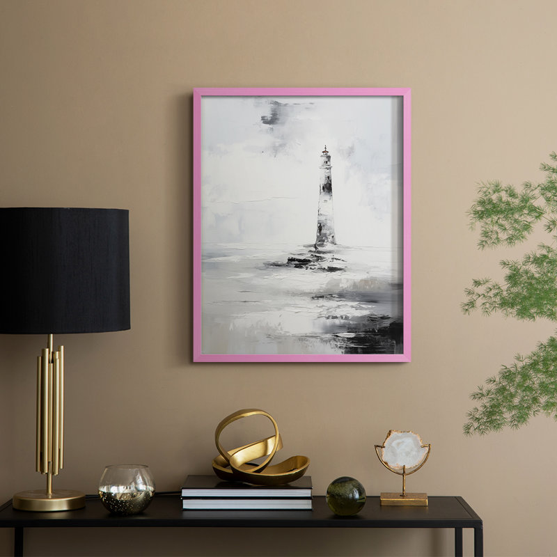 NAUTICAL Series Dxxxxi, reproduction encadrée - bois massif, H 30 po x l 24 po, Rose