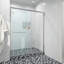 Porte de douche coulissante simple en verre trempé l 48 po x H 72 po-92618917