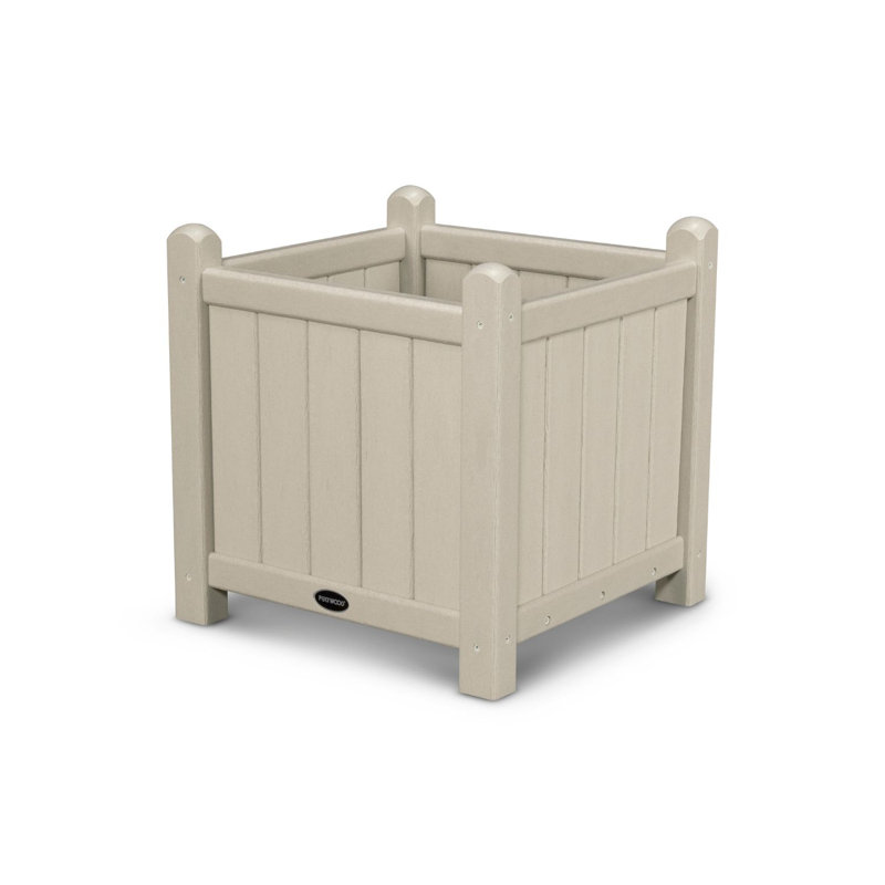 POLYWOOD Traditional Garden 16" Planter, Sand
