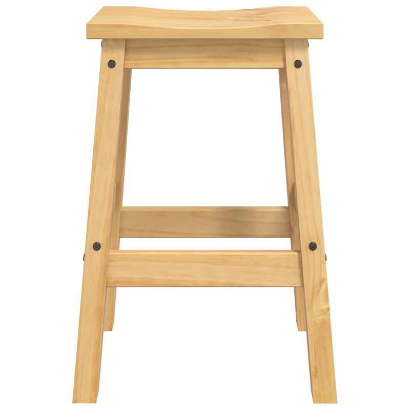 Counter Stool with Solid Wood Frame, Natural