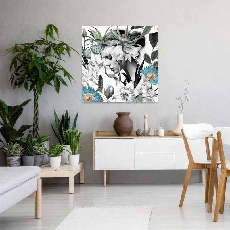 Art contemporain, art mural printemps, H 36 po x l 36 po