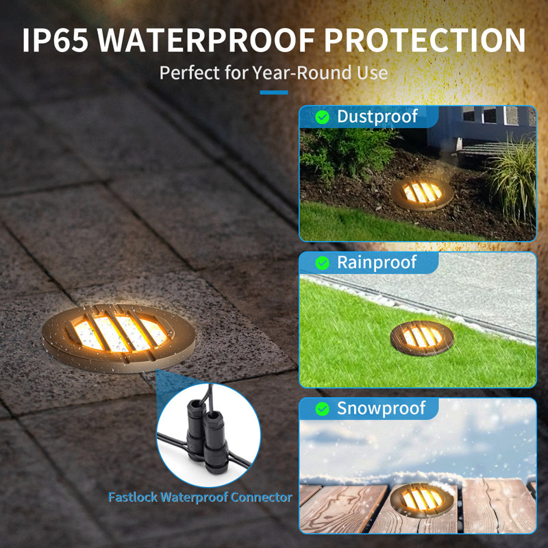 4PK oil-rubbed bronze Integrated LED Aluminum Landscape Well Light In Ground Outdoor