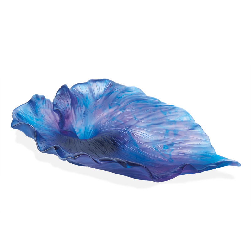 Arum Handmade Crystal Decorative Bowl, Blue Nuit