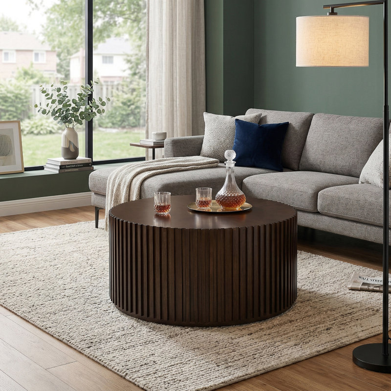 Chilmonik Solid Wood Nesting Coffee Table, Dark Walnut