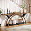Console 70,87 po avec tablette de rangement, canapé industriel rustique avec cadre en demi-lune pour le hall d'entrée ou le salon-348928090