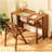 Bamboo Folding Desk,Space-Saving Computer Desk For Small Spaces, Foldable Study Table For Bedroom, Home Office, Dorm, Apartment (Brown)-381467607