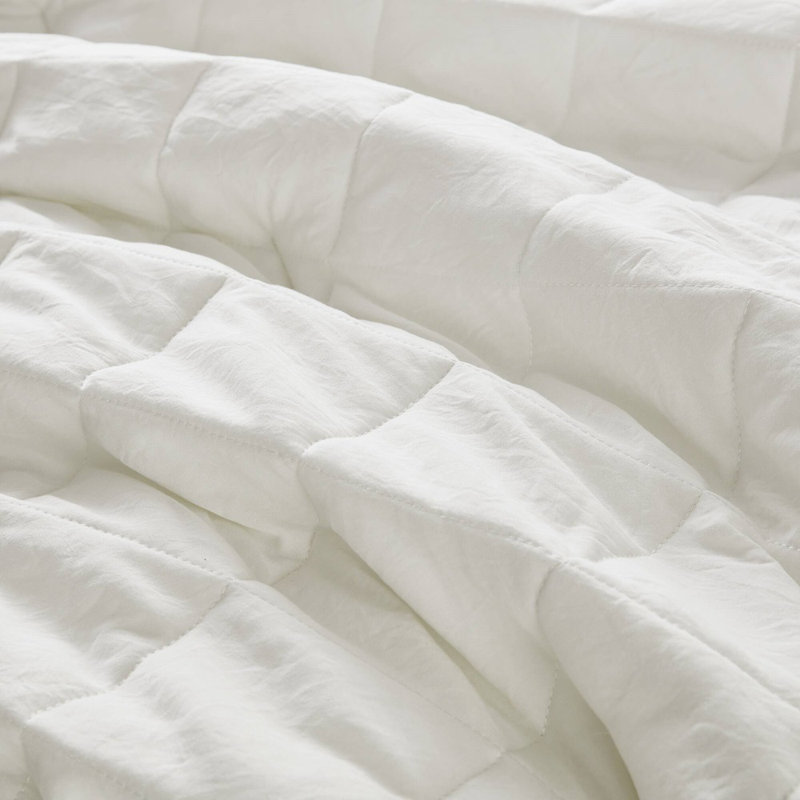 Ensemble d'édredon Phoebe Ivory Diamond, Twin / Twin XL Comforter +1 Standard Sham, Ivoire