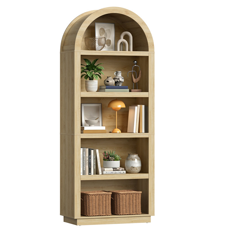 75.55cm H x 30.08cm W Standard Bookcase, Coastal Oak
