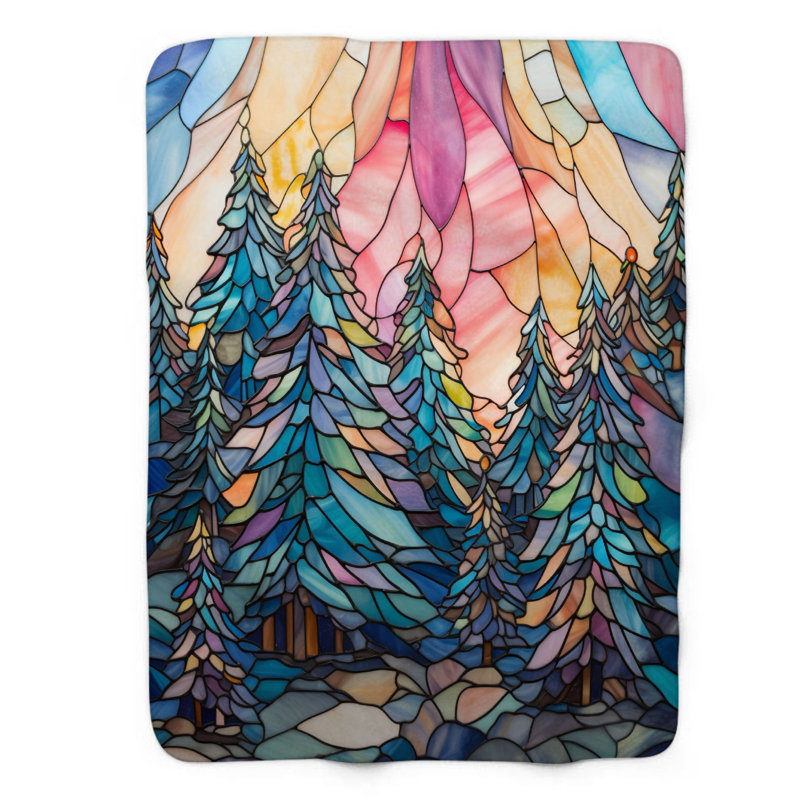 Couverture festive en sherpa 1 pièce, Lit simple
