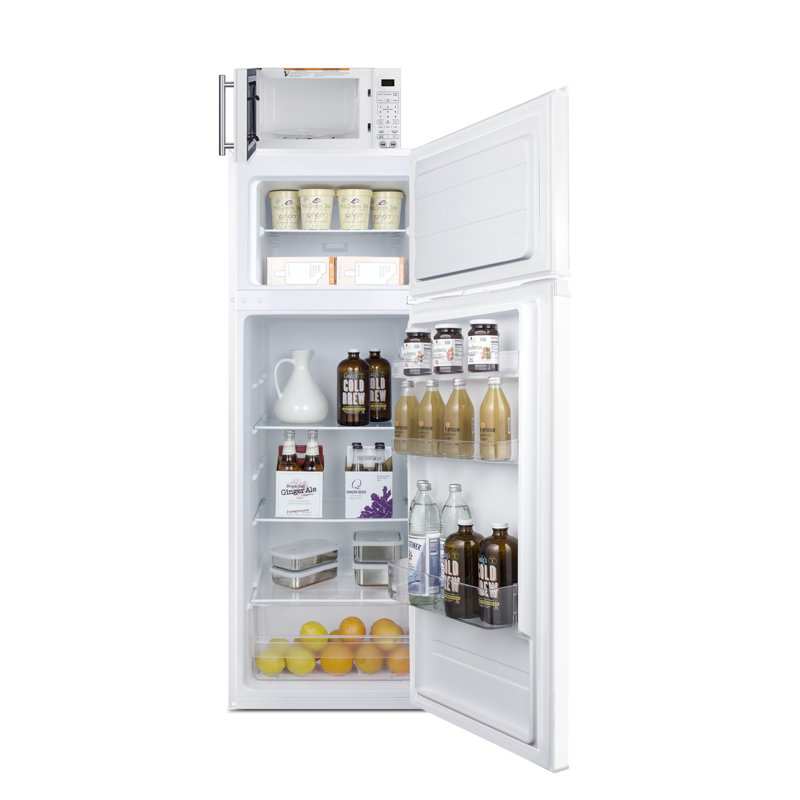 Summit Appliance Microwave/Refrigerator-Freezer Combination with Allocator, Right Handed