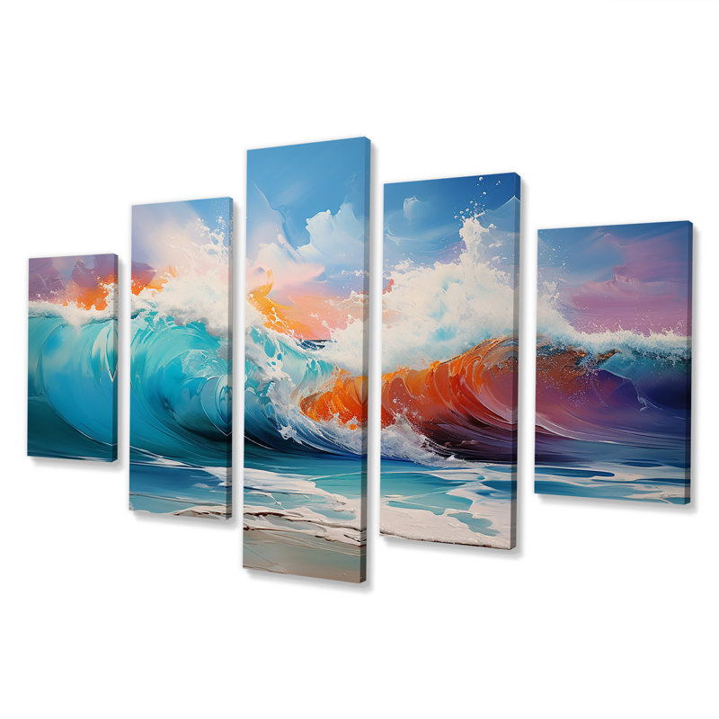 Décoration murale Shorline Waves Sunset III - vagues côtières