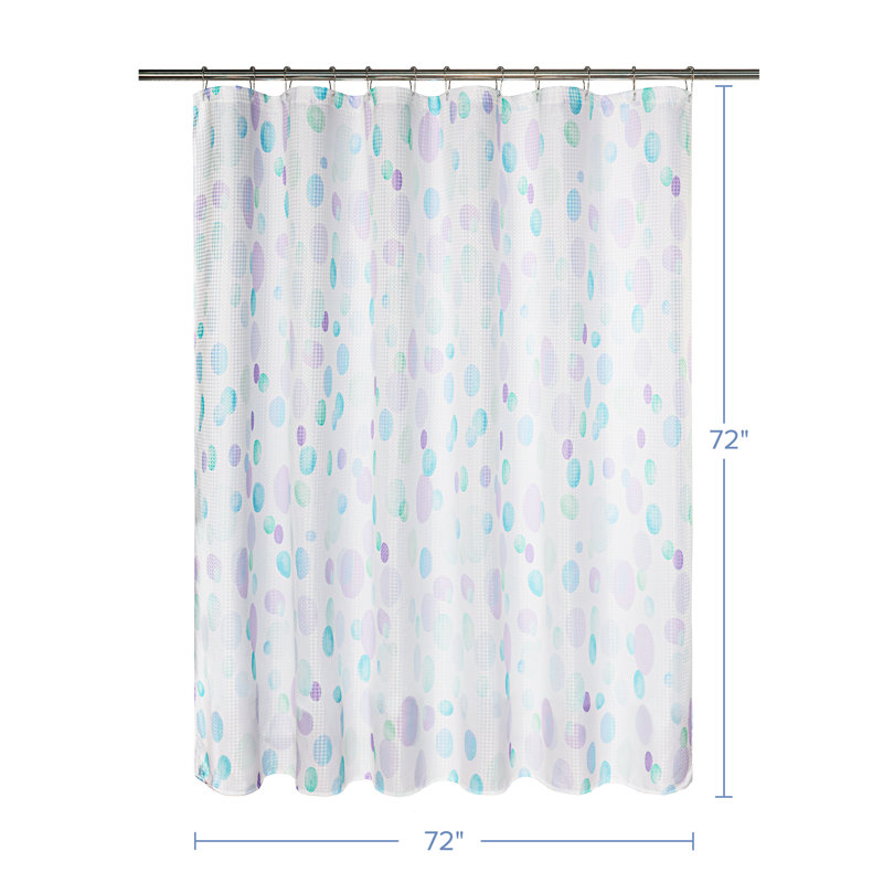 Painter Dots Texture Shower Curtain, Blue/Green