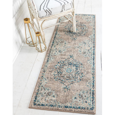 Galyean Oriental Turquoise Area Rug