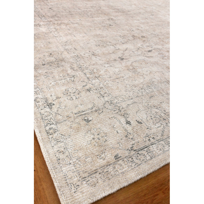 Tuscany Oriental Hand-Loomed Light Beige Area Rug, Rectangle 8' x 10'